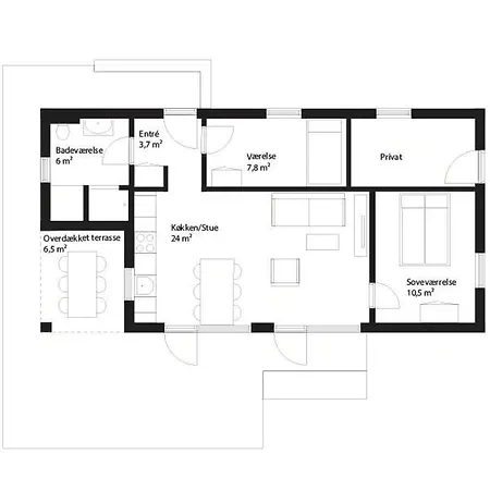 Architect-designed Wooden House At Ertebolle Feriehus